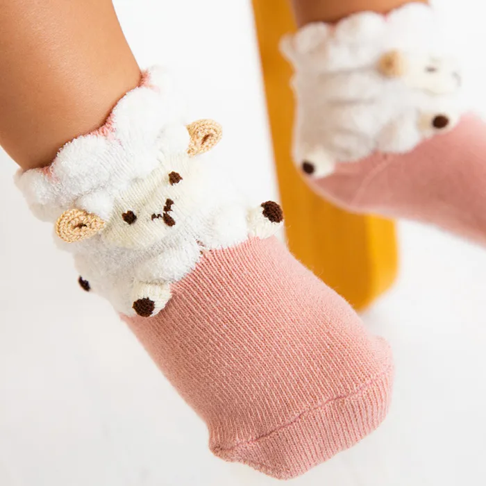 出産祝いギフト 靴下 ポップアップソックス pompkinsBABY ひつじ2色セット